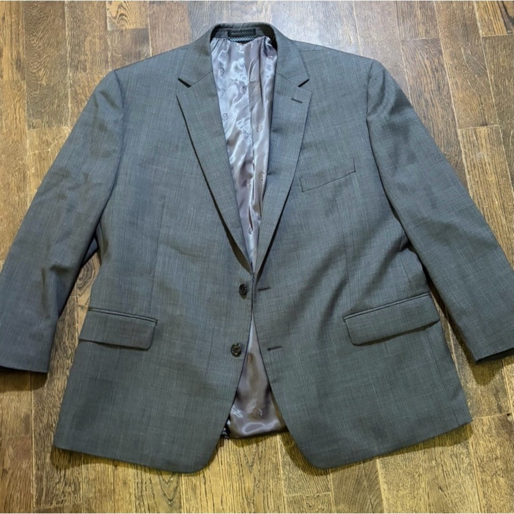 Lauren Ralph Lauren Black Label 48 R Gray 100% Wool Blazer Sport Coat Jacket